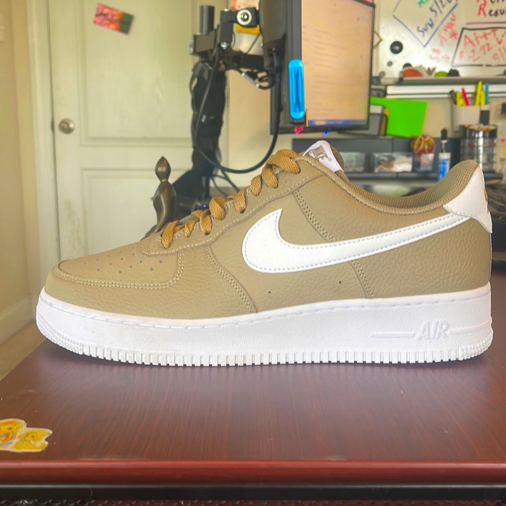 Nike Air Force 1 ‘07 “Khaki/White” size 12 NWOT…$80!